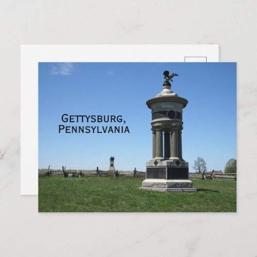 ゲティスバーグの戦場にある記念碑 ポストカード (正面/裏面)