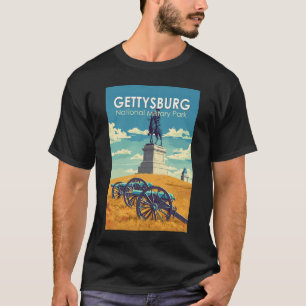 ゲティスバーグ国立軍事公園 旅行アート レトロ Tシャツ