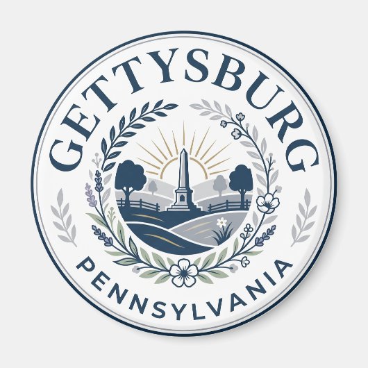 ゲティスバーグ, ペンシルベニア州 ペンシルベニア州 マグネット (正面)