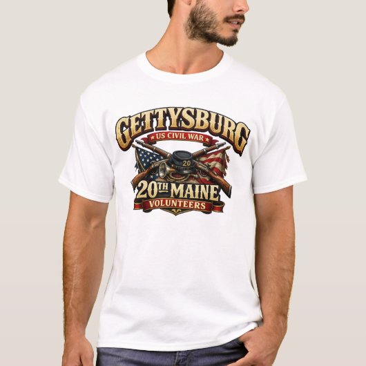 ゲティスバーグ 第20メイン義勇兵 Tシャツ (正面)
