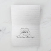 ゲティンオールド誕生日ペリカン カード (内部)