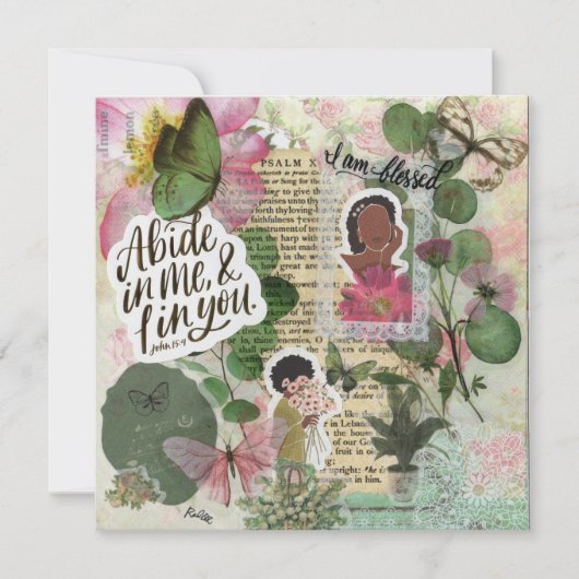 「ゲナ」信仰ベースのフラットグリーティングカード (正面)