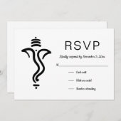 ゲネエレガントシシンプルュ|インディアンGod RSVP 招待状 (正面/裏面)