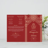 ゲネシュ・レッド・ヒンドー結婚ズ式の折り畳みプログラム (スタンド正面)