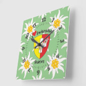 ゲネーブシュウィズSuisseスヴィツェラUhr スクエア壁時計 (傾斜)