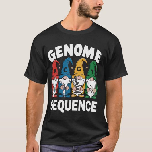 ゲノムおもしろい配列格言生物学研究会 Tシャツ (正面)