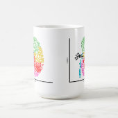 ゲノム独身の細胞腎 コーヒーマグカップ (中央)