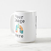 ゲノム細胞の肺独身のをパーソナライズ コーヒーマグカップ (正面左)