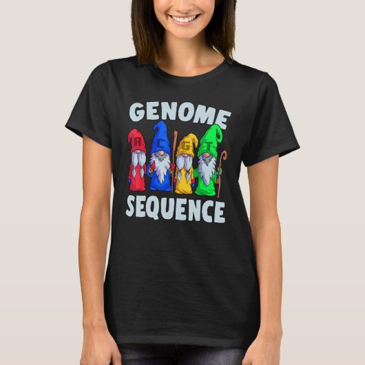 ゲノム配列おもしろい格言生物学研究会 Tシャツ (正面)