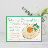 ゲフィルテ・フィッシュのユダヤ教シャバットディナー、ペサハのセダー 招待状 (スタンド正面)