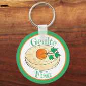 ゲフィルトフィッシュユダヤ人の休日シャブバットパスソーバーフード キーホルダー (正面)