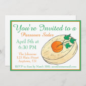 ゲフィルトフィッシュユダヤ人シャブバットディナーパスソーバーセダー 招待状 (正面/裏面)