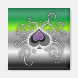 ゲボットのアロaceスペードのロゴ正方形プライド旗 マグネット