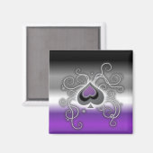 ゲボットのエーススペードのロゴ正方形プライドフラグ磁石 マグネット (正面/裏面)