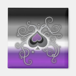 ゲボットのエーススペードのロゴ正方形プライドフラグ磁石 マグネット