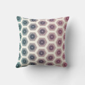 ゲメトリック花パターンデザイン – パステルポップ・アートのアート クッション (裏面)