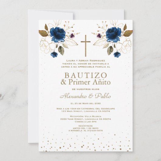 ゲメロスブルーフラワーズヒヨスプライマーアニートバウティゾ 招待状 (正面)