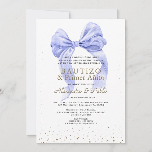 ゲメロスブルーボーヒヨスプライマーアニートバウティゾ 招待状 (正面)