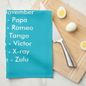 ゲラアルファベット無線言語ボートタオル キッチンタオル (四つ折り)