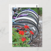 ゲラニウムと自転車 ポストカード (正面/裏面)