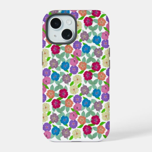 ゲラニウムの花 iPhone 15 タフケース 15ケース (裏面)