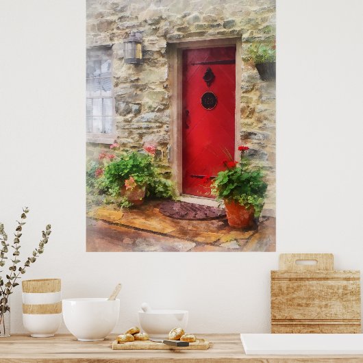 ゲラニウムズバイレッドドア ポスター (キッチン)