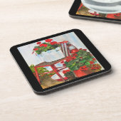 ゲラニウム、花、コースターセット コースター (左側)