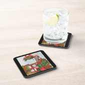 ゲラニウム、花、コースターセット コースター (右側)