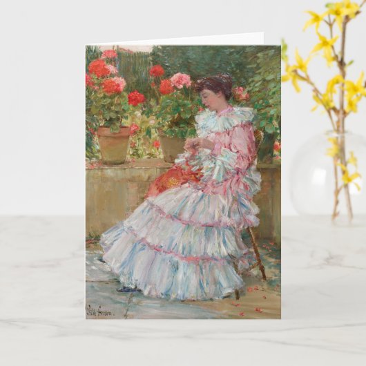 ゲラニウム | Childe Hasssam カード (黄色い花)