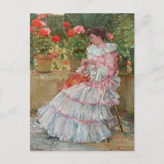 ゲラニウム | Childe Hasssam ポストカード (正面)