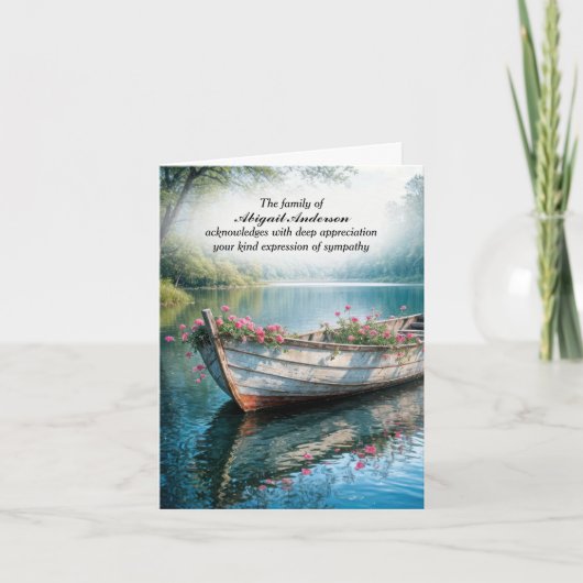 ゲラニムズインオールドローボート悔やみや弔慰サンキューカード カード (正面)