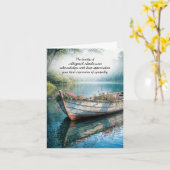 ゲラニムズインオールドローボート悔やみや弔慰サンキューカード カード (黄色い花)