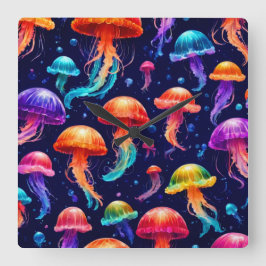 ゲリカラフルー スクエア壁時計