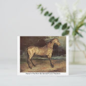 ゲリコー・ルイ・テオドールによる嵐の中の馬 ポストカード (スタンド正面)