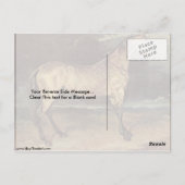 ゲリコー・ルイ・テオドールによる嵐の中の馬 ポストカード (裏面)