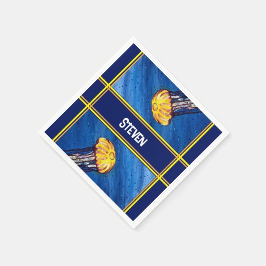 ゲリパーソナライズされたー スタンダードカクテルナプキン (角)