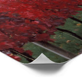 ゲリングの濃い赤と黄色の紅葉 ポスター (角)