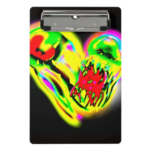 ゲリ白熱［赤熱］光を放つゲイエロー ミニクリップボード (正面)