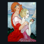ゲルダウェジェナー – シュールラルートダナカプリ，アートデコ ポスター<br><div class="desc">日付： 1922.Sur la Route d'Anacapri by Danish artist Gerda Wegenerスタイル:アールヌーボー(モダン)、アールデコ</div>