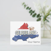 ゲルダーランドオランダヴィンテージマップオランダ土産 シーズンポストカード (スタンド正面)