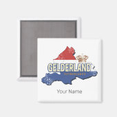 ゲルダーランドオランダヴィンテージマップオランダ土産 マグネット (正面/裏面)