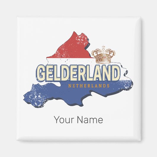 ゲルダーランドオランダヴィンテージマップオランダ土産 マグネット (正面)
