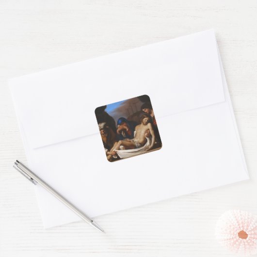 ゲルチノの宗教芸術による埋葬 スクエアシール (封筒)