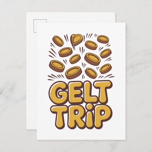 ゲルトトリップ面白いハヌカ ユダヤ人 ユダヤ語 ヘブライ文化 インビテーションポストカード (正面/裏面)