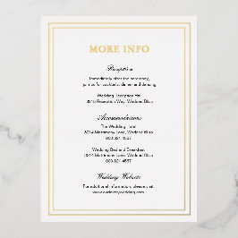 ゲルトルドクラシックエレガントなウェディングエンクロージャカード 箔招待状ポストカード