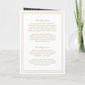 ゲルトルド金ゴールドクラシックエレガントウェディング 招待状 (裏面)