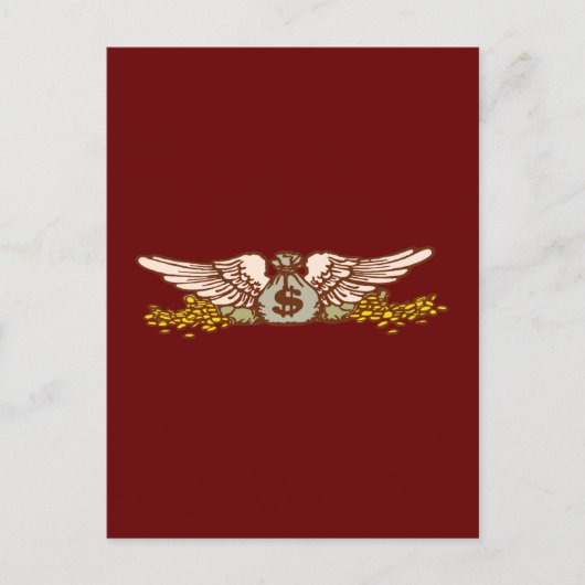 ゲルドゲルダックフルーゲルマネーバッグウイング ポストカード (正面)