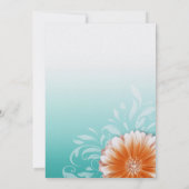 ゲルバダイジー オレンジ アクア イブニング オンリー 招待状 (裏面)