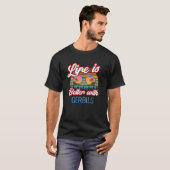 ゲルビルのレトロな夕日 ゲルビルと共に Tシャツ (正面フル)