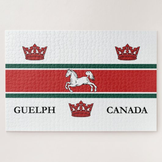 ゲルフ国旗（オンタリオ州，カナダ） ジグソーパズル (横)